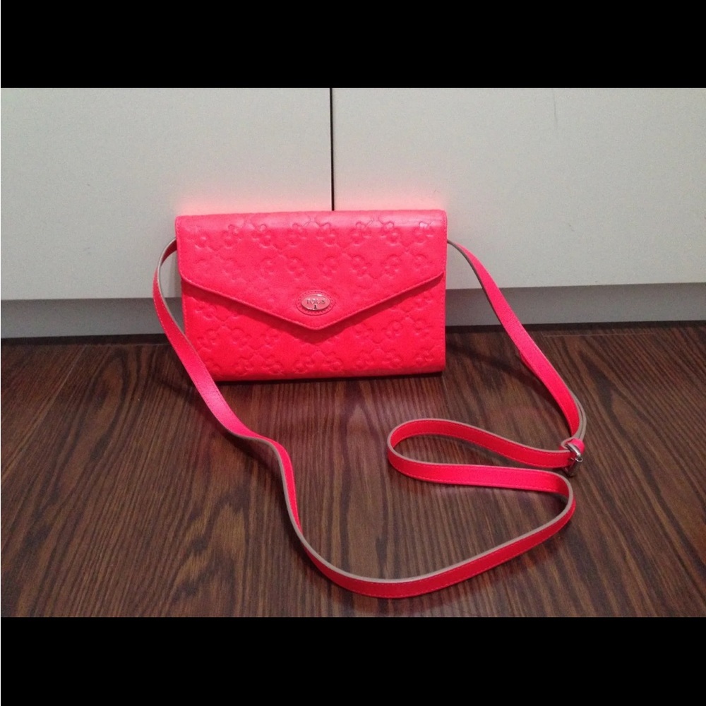 TOUS Bright Pink Clutch/ Cross Body Handbag - Picture 2 of 6